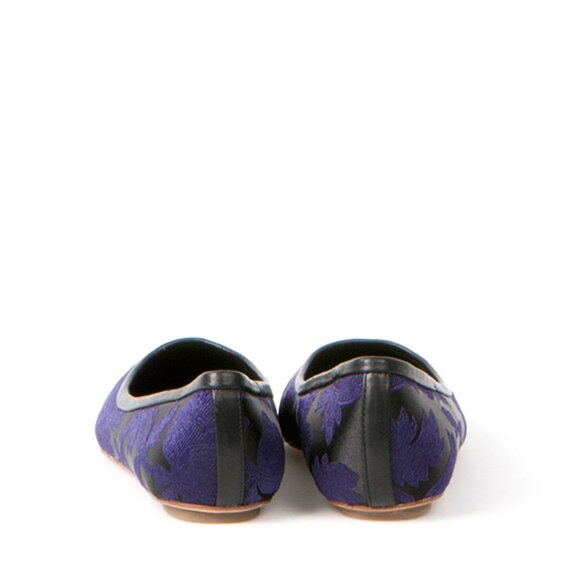 Purple Jacquard & Leather Loafers Handmade - Picture 8 of 15